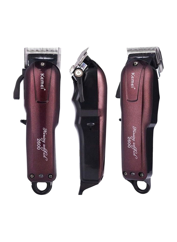 Kemei Professional Hair Clipper Dry for Men, KM-2600, Red