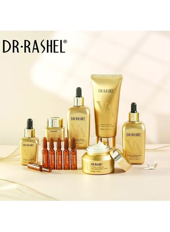 Dr. Rashel Vitamin A Retinol Age-Defying and Rejuvenation Skin Care Set, 12-Piece, Multicolour