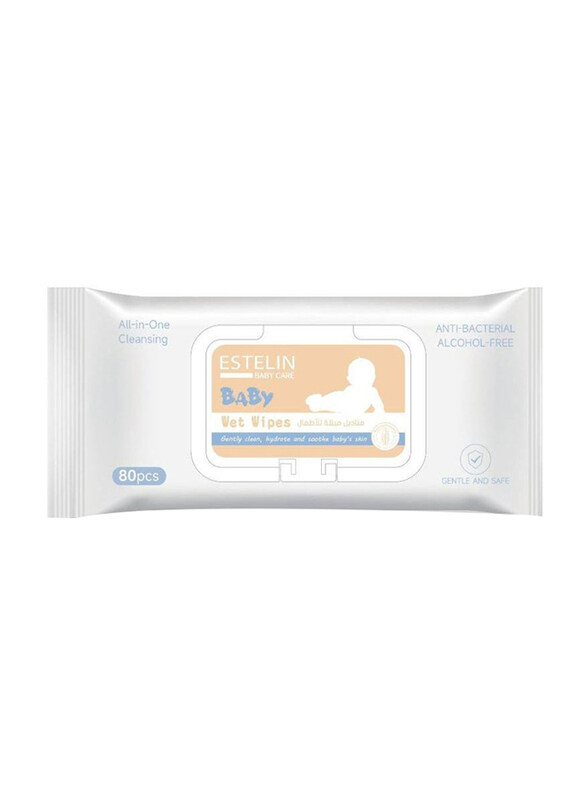 

Estelin 80-Piece Baby Wipes, White