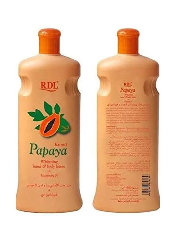 Rdl Papaya Extract Whitening Hand & Body Lotion, 1200ml, 2 Piece