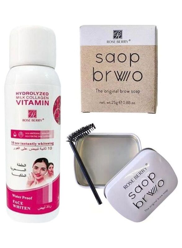 

Rose Berry Hydrolysed Milk Collagen Vitamin & Soap Brow, 2 Pieces