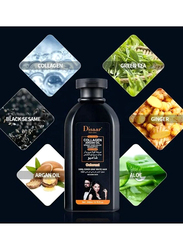 Disaar Collagen Argan Oil Speedy Hair Color Shampoo, 400ml, Natural Black