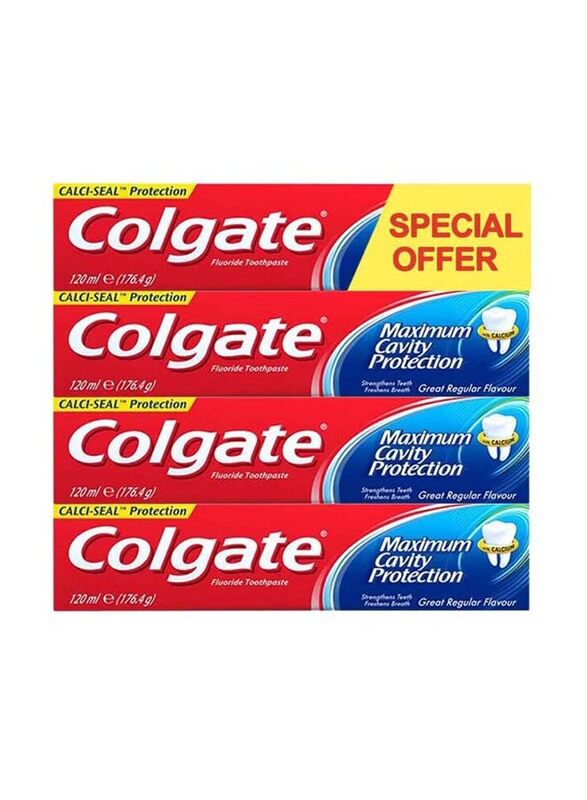 

Colgate Maximum Cavity Protection Toothpaste, 4 x 120ml