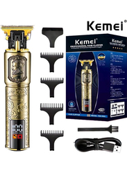 Kemei Professional Electric Hair Clipper LCD Display Rest of The Time, KM-2095, Gold