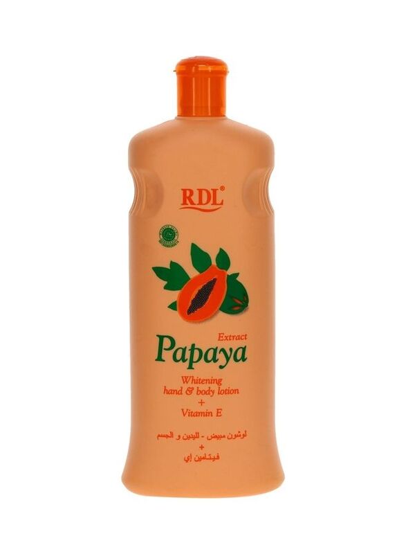 RDL Extract Papaya Whitening Hand and Body Lotion + Vitamin E, 600ml, 4 Pieces