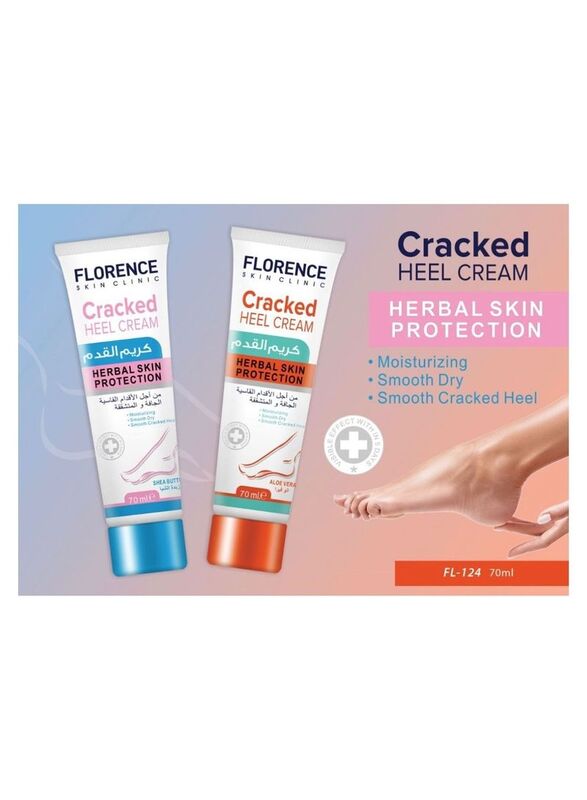 Florence Cracked Heel Cream Aloe Vera + Shea Butter, 2 Pieces