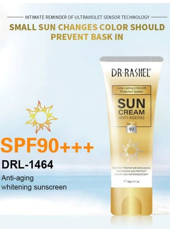 Dr. Rashel SPF90 Anti-Ageing & Whitening Sun Cream, 60gm