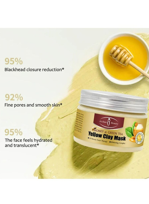 Aichun Beauty Honey & Green Tea Yellow Clay Mask, 150gm