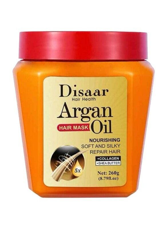 

Disaar Argan Oil Collagen & Rosermary Hair Mask for All Hair Types, 260g