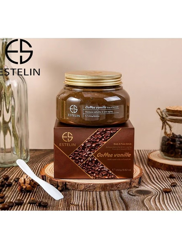 Estelin Coffee Vanilla Body Face Scrub, 250gm