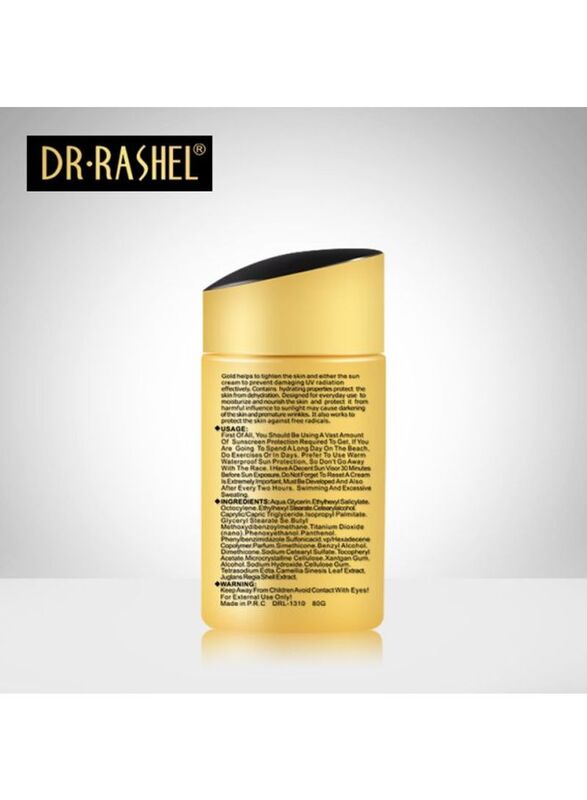 Dr Rashel Spf75 Gold Collagen Sun Cream, 80g