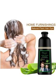 Disaar Aloe Vera Extract Hair Dye Shampoo, 400ml, Brown