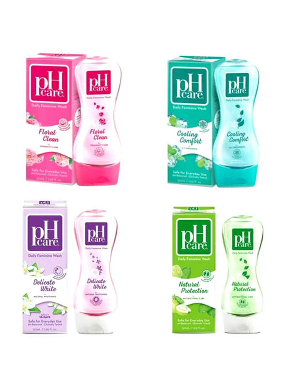 pH Care Daily Feminine Wash, 4 x 50ml