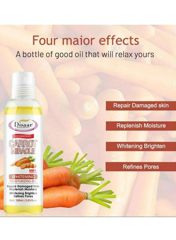 Disaar Carrot Miracle Whitening & Moisturizing Oil, 2 x 100ml