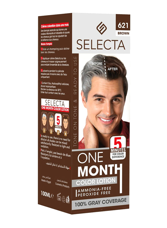 Melano Selecta One Month Hair Colour Lotion, 100ml, Brown 621