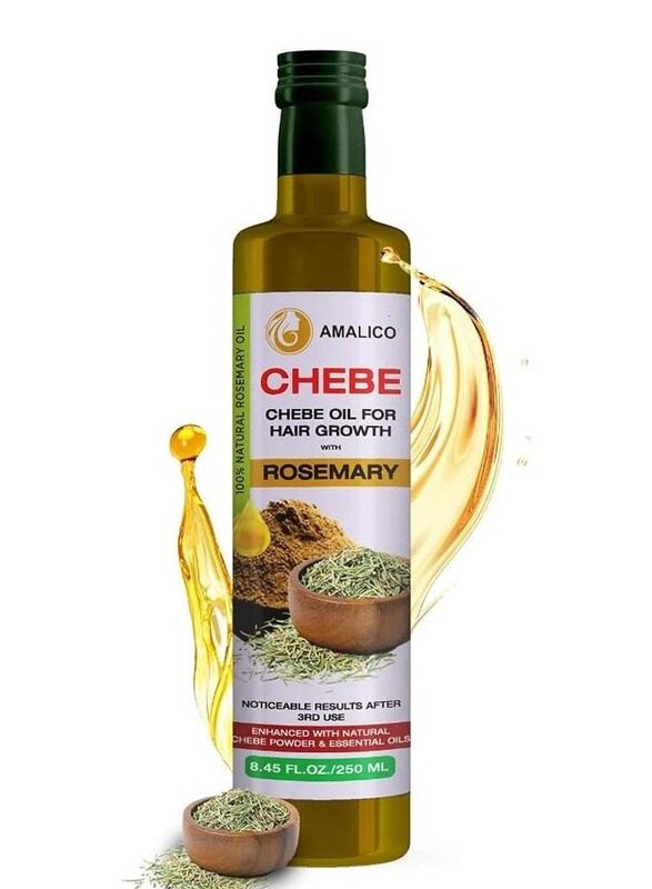 

Amalico Rosemary Oil Hair Growth with Chebe Powder for All Hair Types, 250ml