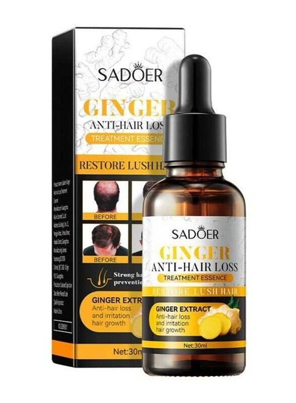

Sadoer Hair Growth Serum Ginger Essence Hair Care Oil for All Hair Types, 30ml