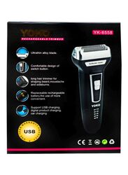 Yoko YK-6558 3-In-1 Rechargeable Trimmer, Black/White