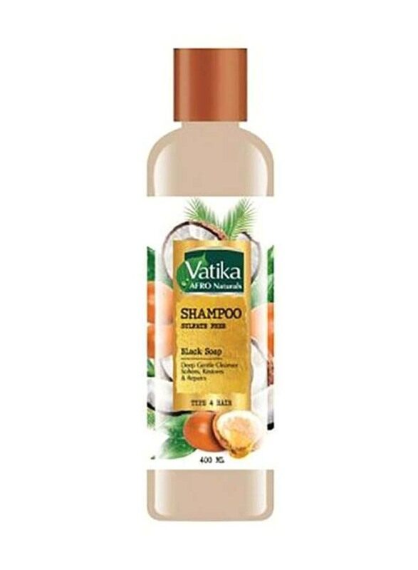 

Vatika Afro Naturals Sulphate Free Shampoo with Black Soap, 400ml