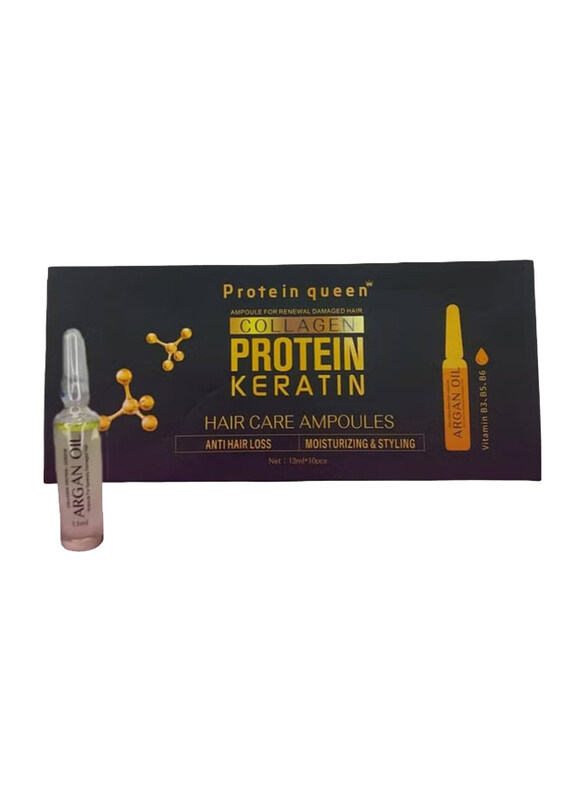 

Protein Queen Collagen Protein Keratin Hair Ampoules, Pack of 10, Set