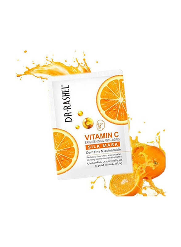 Dr. Rashel Vitamin C Brightening & Anti Aging Silk Mask, 5 Pieces