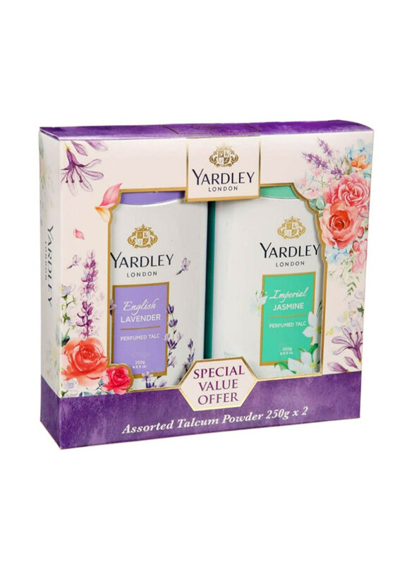 

Yardley London Lavender & Jasmine Talc Powder, 250gm, 2 Piece, Multicolour
