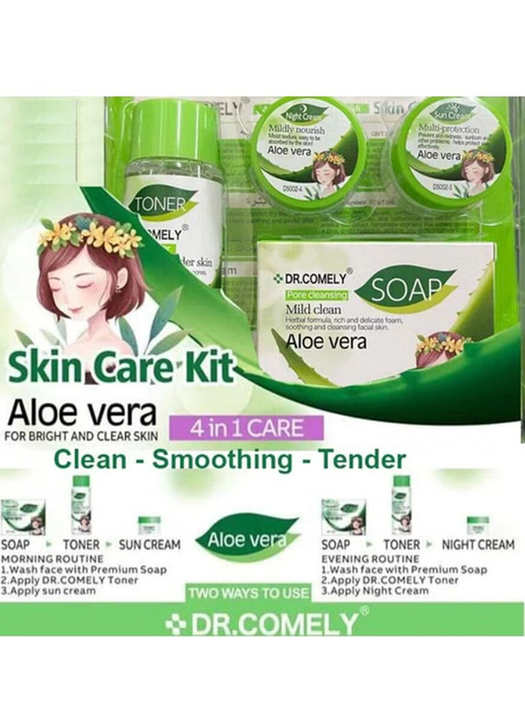 Dr. Comely 4 In1 Care Aloe Vera Skin Care Kit, 4 Pieces