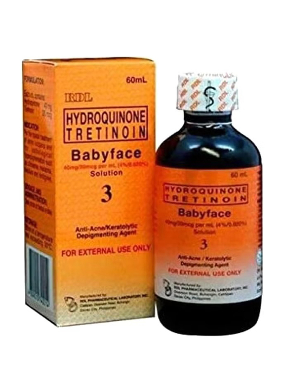 RDL Babyface Hydroquinone Tretinoin Solution, 60ml