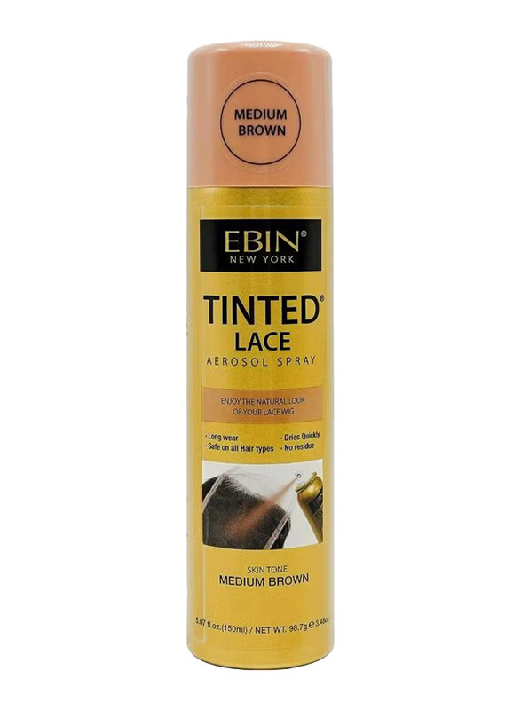 

Ebin New York Tinted Lace Aerosol Spray, Medium Brown, 150ml