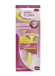 Feather Flora Shaving Razors, 6 Pieces