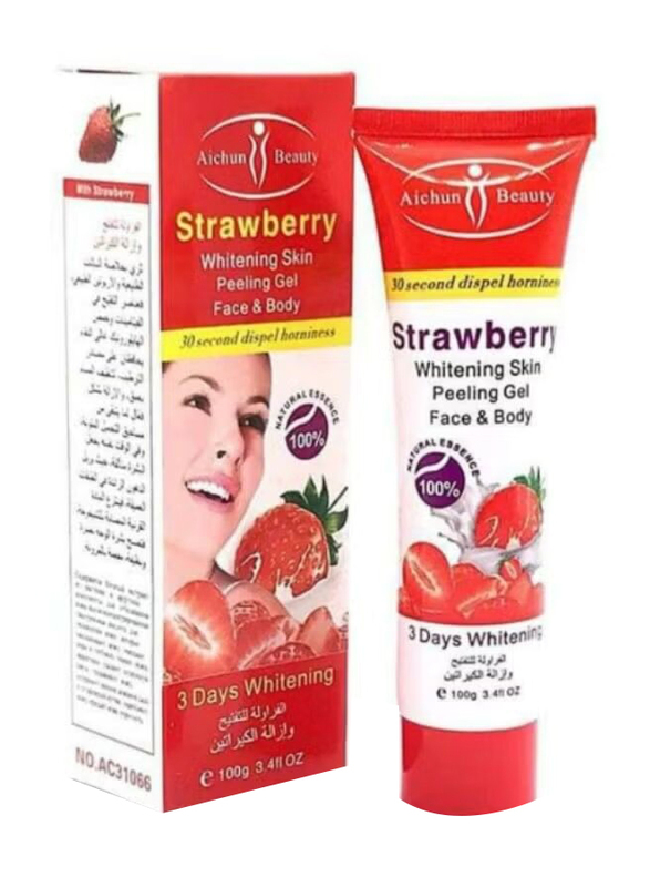 Aichun Beauty Gel Exfoliating Face & Body with Strawberries, 100gm