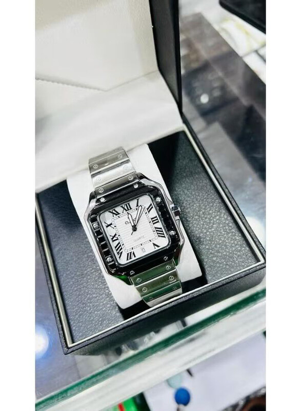 

Clasico Analog A Wonderful Watch for Men with Metal Band, Silver-White