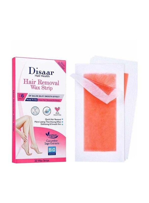 

Disaar Hair Removal Wax Strip Cucumber & Sage Extracts, 20 Strips