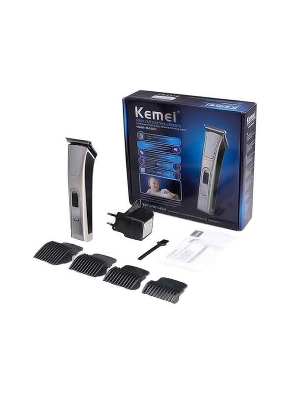 Kemei KM-5017 4x1 Rechargeable Multi Function Shaver, Silver/Black