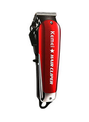 Kemei KM-2609 Professional Hair Trimmer, Red/Silver/Black