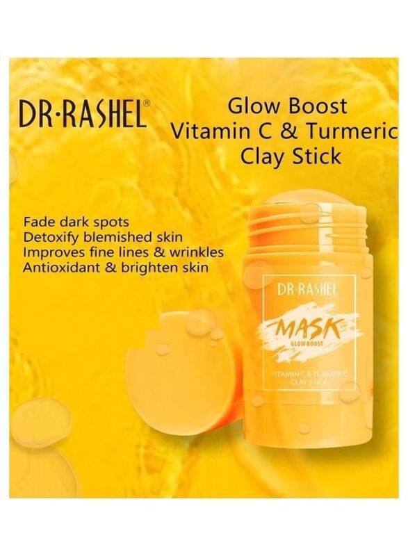 Dr. Rashel Mask Glow Boost Vitamin C and Turmeric Clay Stick, 42gm