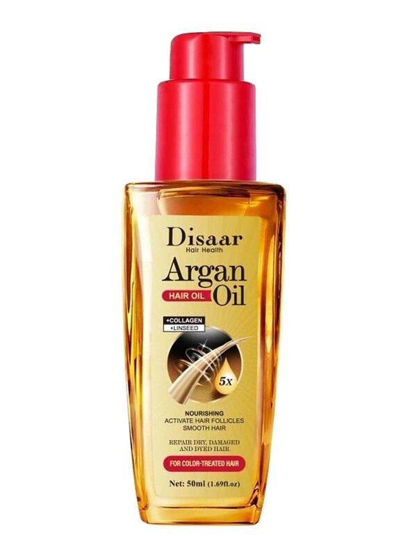 

Disaar Argan Oil Collagen & Lineseed Hair Oil for Coloured Hair, 50ml
