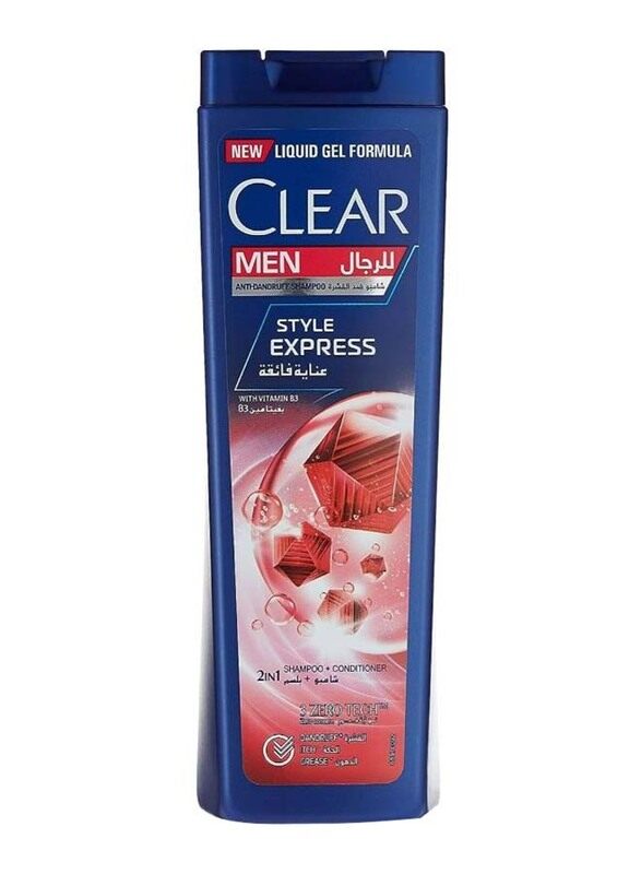 

Clear 3 Zero Tech Men's Anti-Dandruff Style Express 2-In-1 Shampoo & conditioner, 400ml