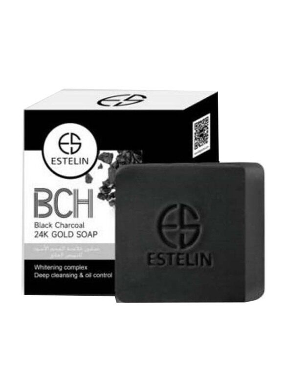 

Estelin Black Charcoal 24K Gold Soap, 100gm