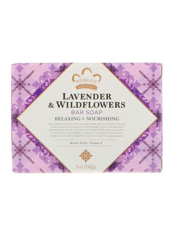 Nubian Heritage Lavender and Wildflowers Bar Soap, 142g