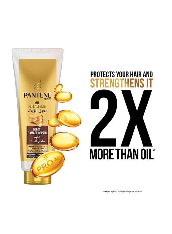 Pantene Milky Damage Repair Nourished Oil Replacement for Damaged Hair, 180ml