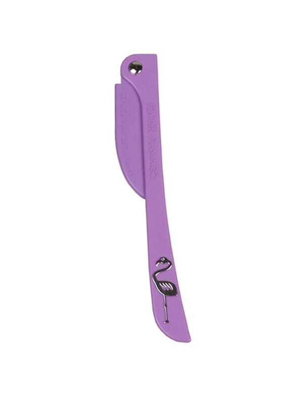 Feather-Flamingo Facial Touch-Up Razor, Purple, 1 Piece