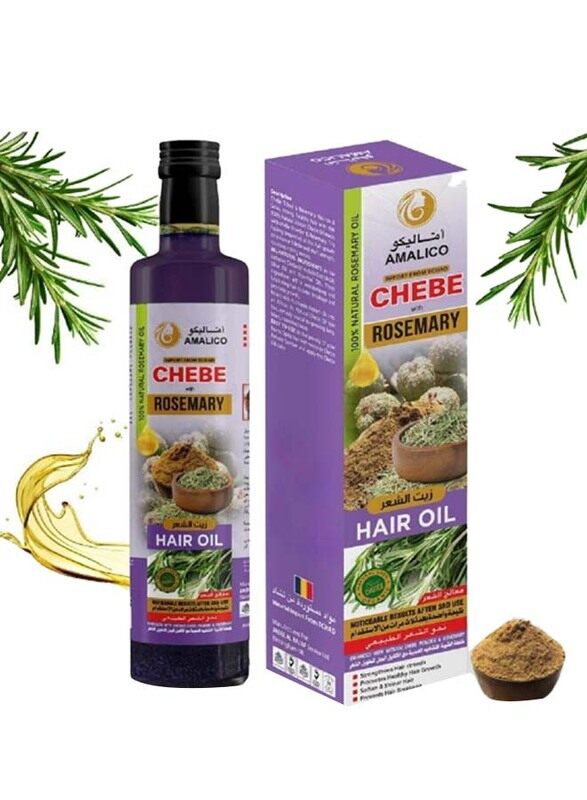 

Amalico Rosemary Oil for Hair Growth with Chebe Powder for All Hair Types, 130ml