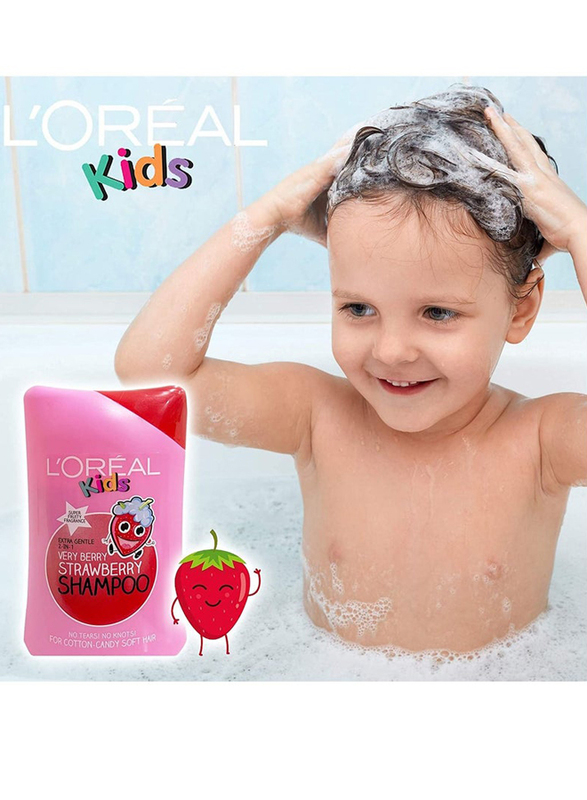 L'Oreal Kids Tropical Mango & Very Berry Strawberry Shampoo Set for All Hair Types, 2 x 250ml