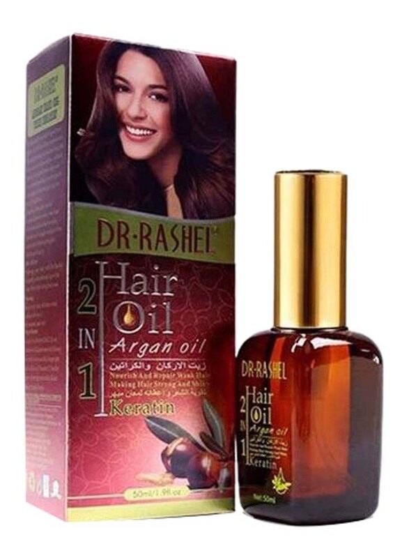 

Dr. Rashel 2-in-1 Argan Oil with Keratin for All Hair Types, 50ml