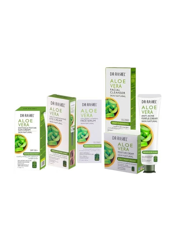 Dr. Rashel Aloe Vera Skin Natural Soothing and Moisture Series Set, 350gm, 6 Pieces