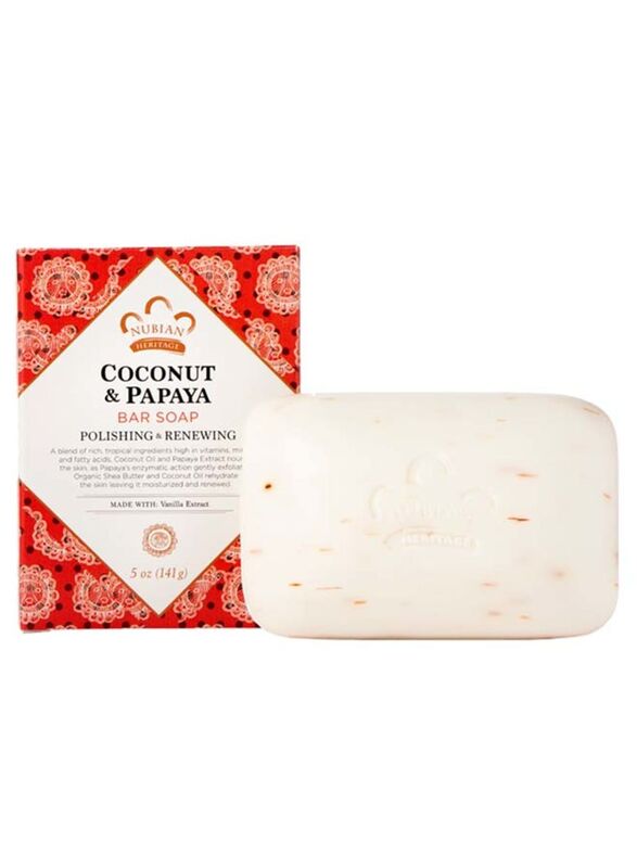 

Nubian Heritage Coconut & Papaya Bar Soap, 141g