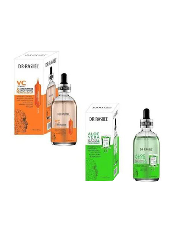 Dr. Rashel Vitamin C Primer Serum 100ml + Aloe Vera Primer Serum 200ml, 2 Pieces