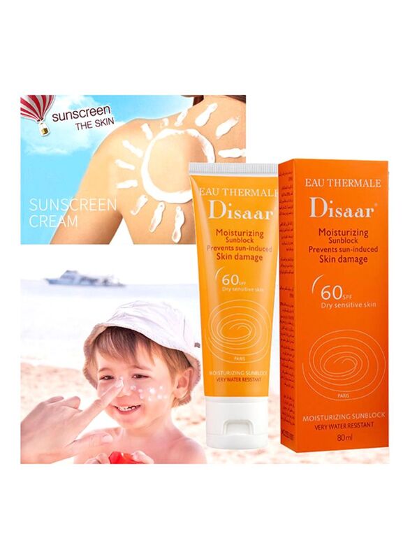 Disaar Eau Thermale Moisturizing Sunblock SPF 60, 80ml