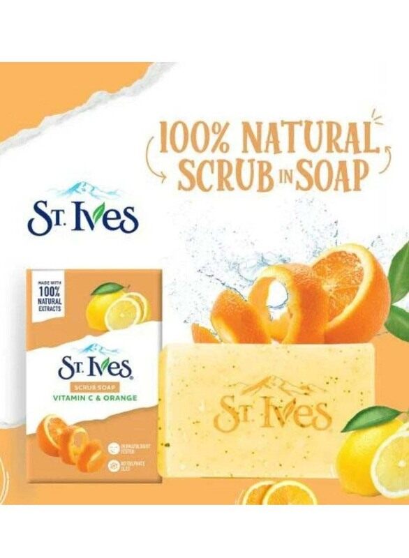 

St. Ives Vitamin C & Orange Bathing Scrub Soap, 2 x 125g